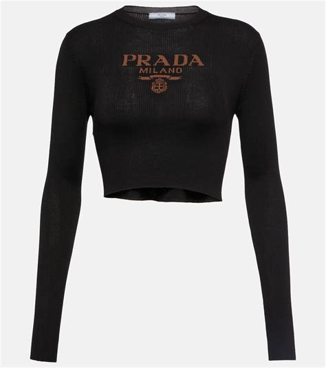 prada white crop top|prada nylon off shoulder top.